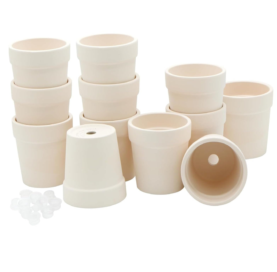 4E's Novelty ceramic pot, 3.14 inch, drainage holes for succulents.