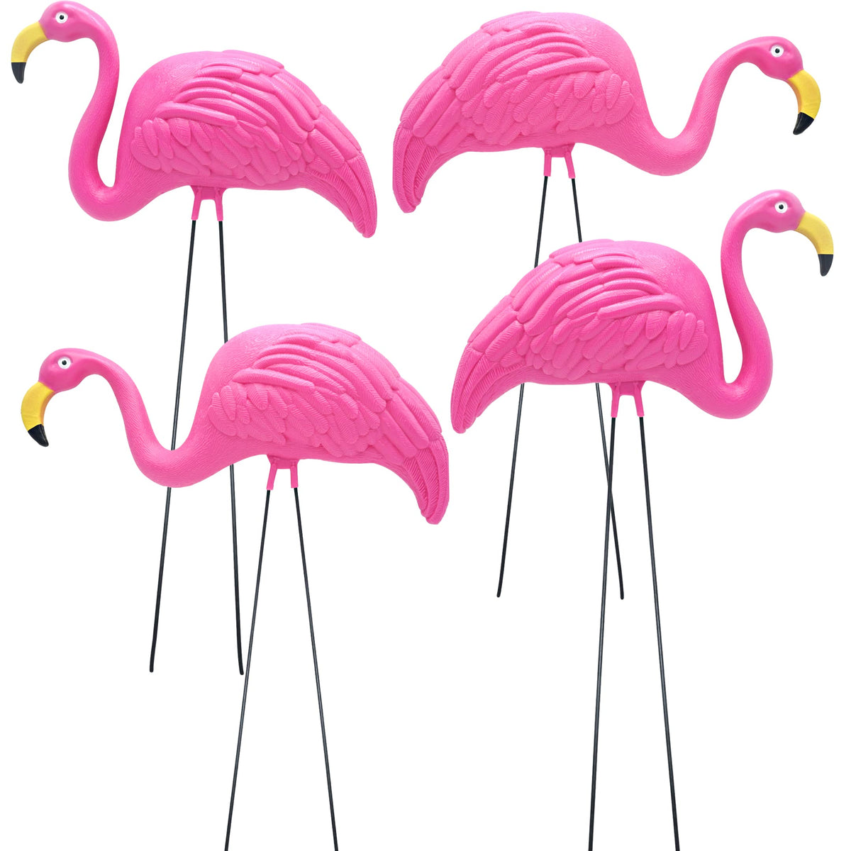 4E's Novelty durable plastic flamingos with metal legs for long-lasting lawn art
