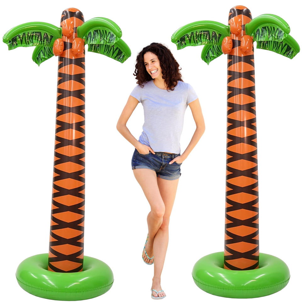4E's Novelty giant inflatable palm tree creates a dramatic 6 ft tropical centerpiece