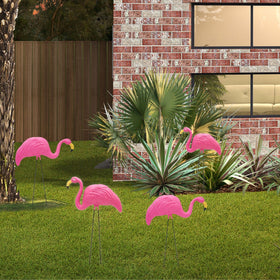 4E's Novelty 24-inch flamingos brighten lawns with playful mood