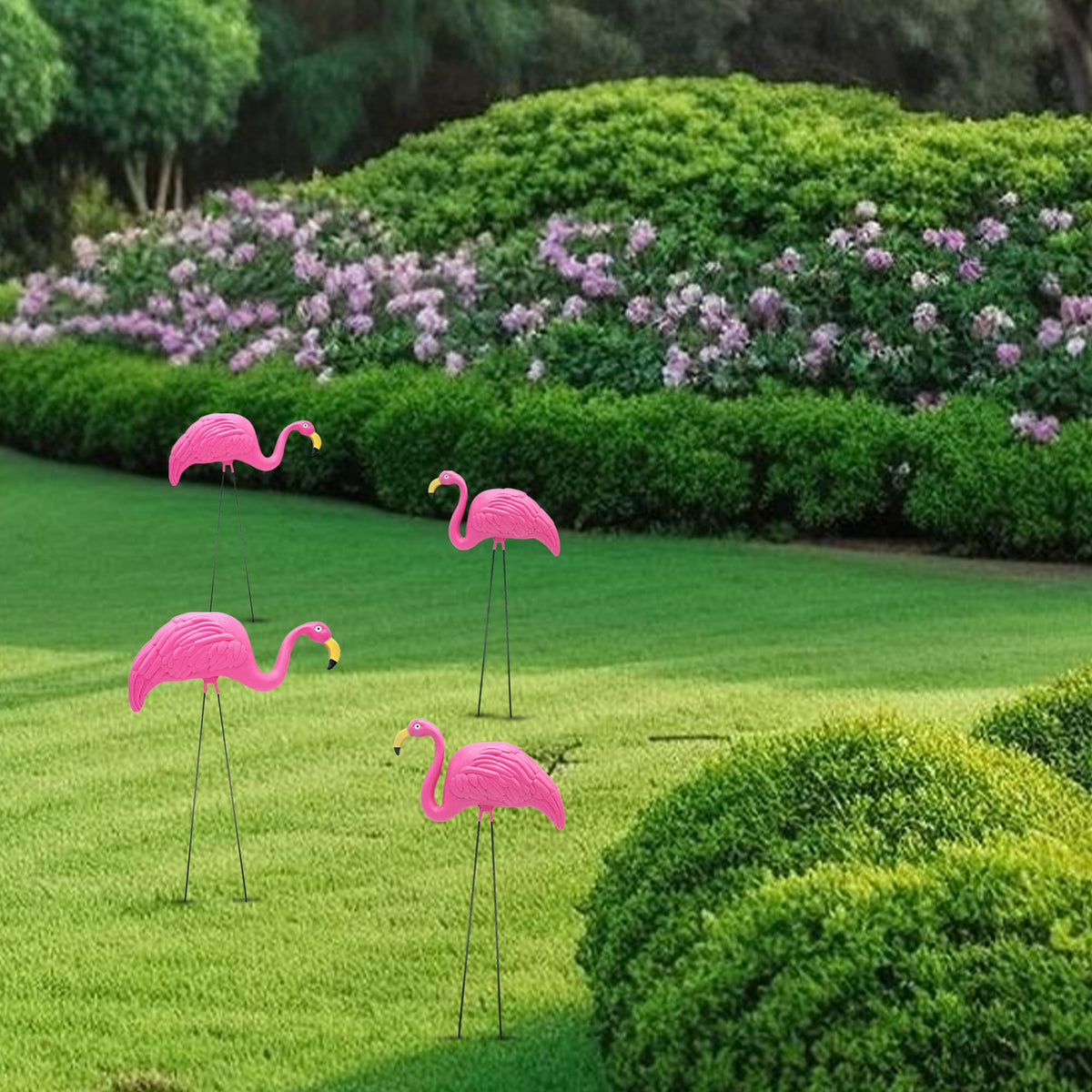 4E's Novelty large pink flamingos ideal for parties and photo backdrops