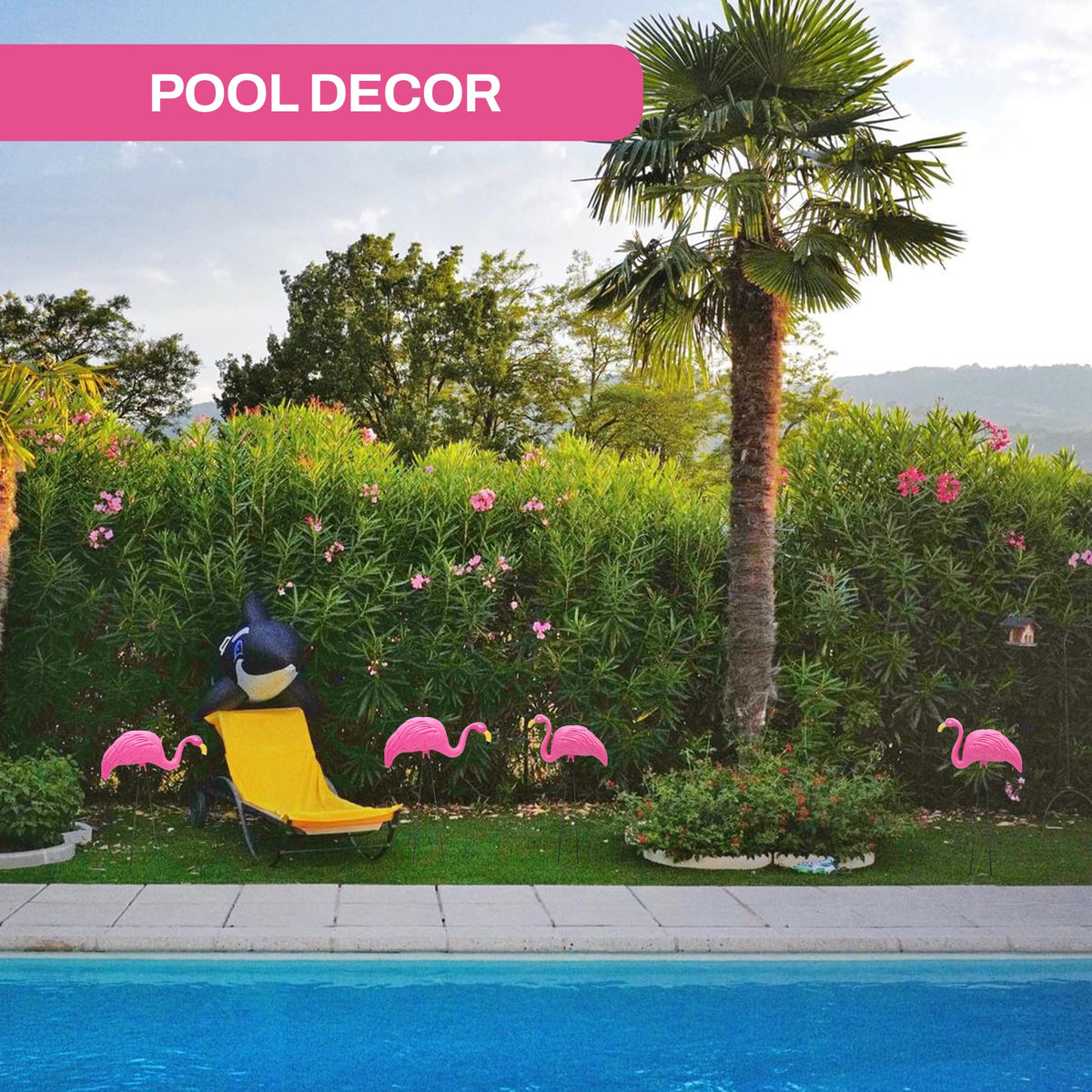 4E's Novelty UV-resistant flamingos illuminate gardens all season