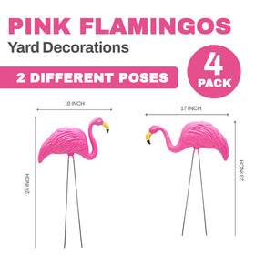 4E's Novelty weatherproof flamingos for yard decor with fade-resistant color