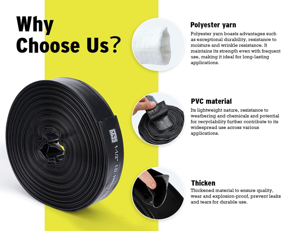 6699 PVC material discharge hose, abrasion-resistant design for longevity.