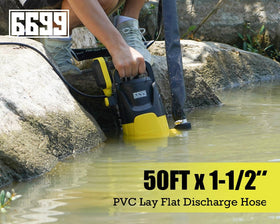 6699 discharge hose with SUS 304 clamps for secure pump connections.