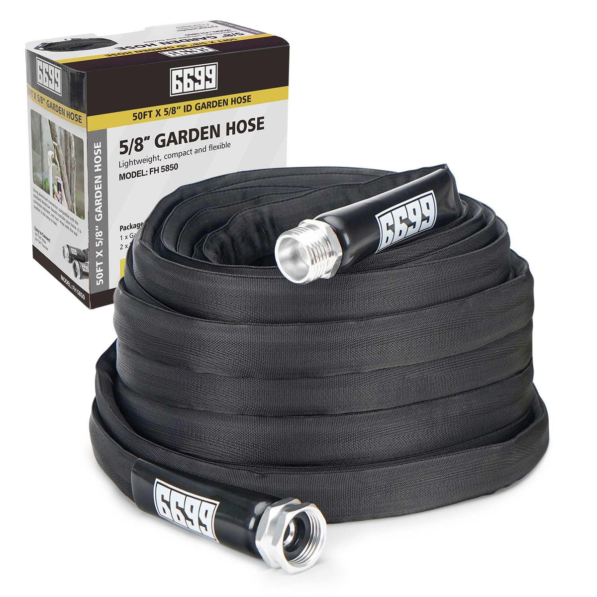 6699 garden hose 50ft flexible coil for easy storage