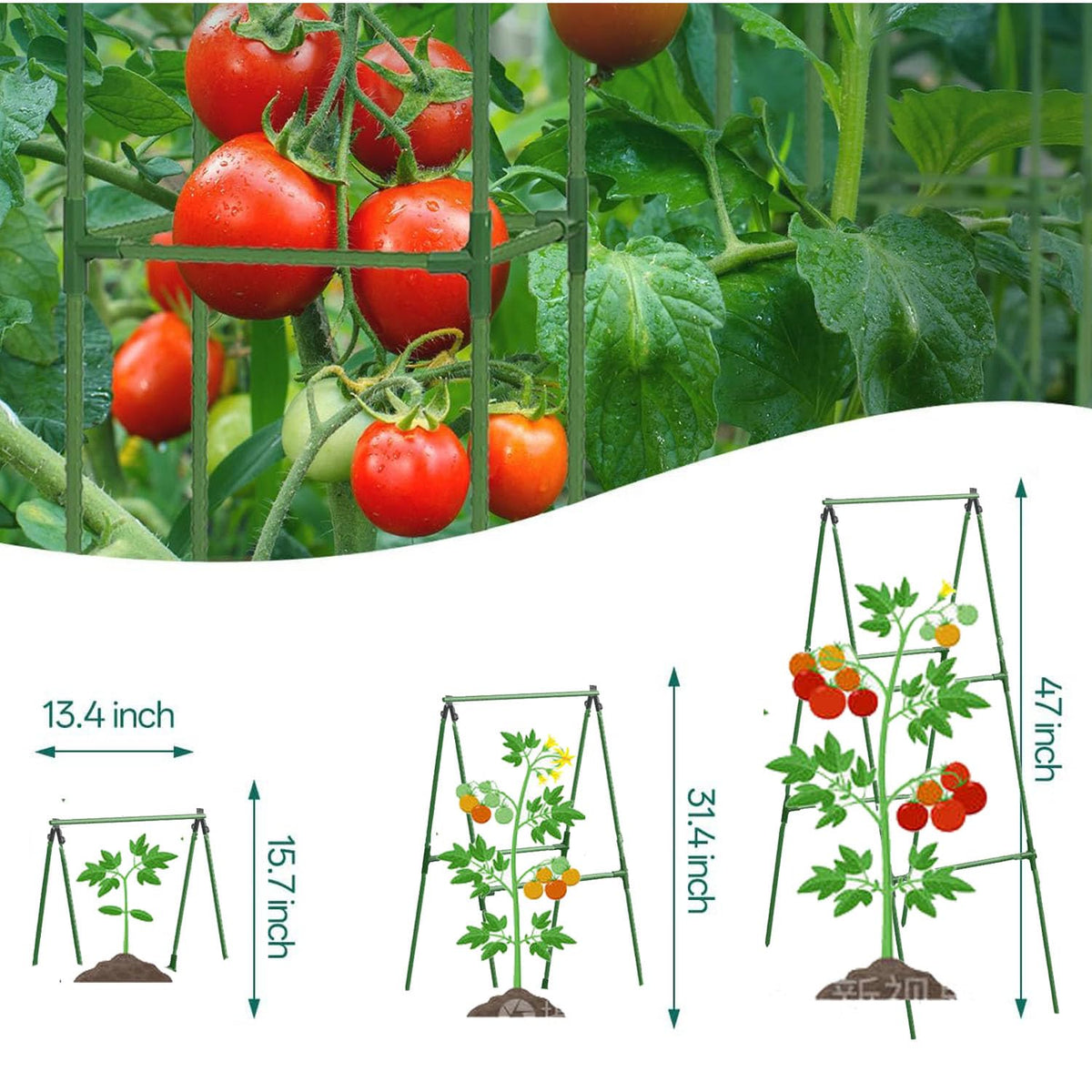 7Queen Complete pack includes 17 stakes and 8 connectors for a quick garden setup