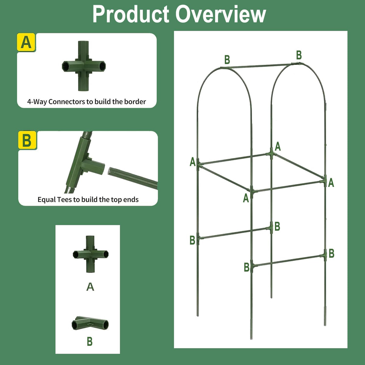 7Queen cucumber trellis suitable for vines like beans and tomatoes in gardens.