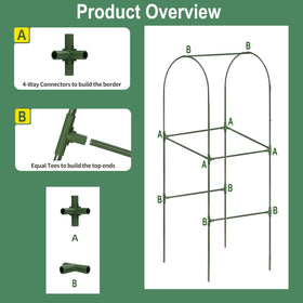 7Queen cucumber trellis suitable for vines like beans and tomatoes in gardens.