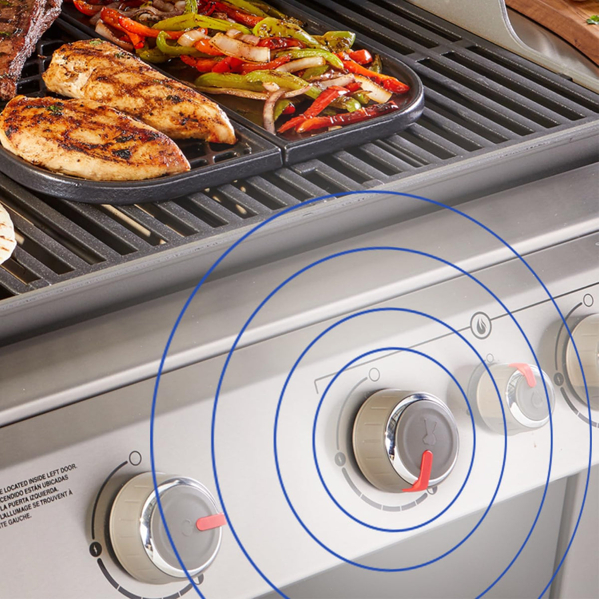 848 Store Weber Genesis II knobs demonstrating durable, weather-resistant finish.