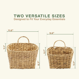 84ECO natural hyacinth-woven basket enhances room aesthetics and organization.