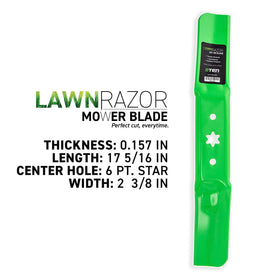 8TEN blade 17-5/16 inches long and 2-3/8 inches wide for clean cuts