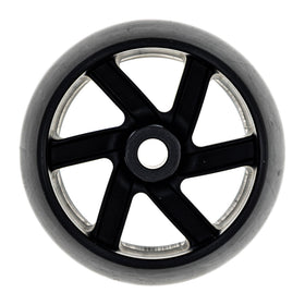 8TEN deck wheel kit mounted on Husqvarna TS354D enables stable rolling across rough grass.
