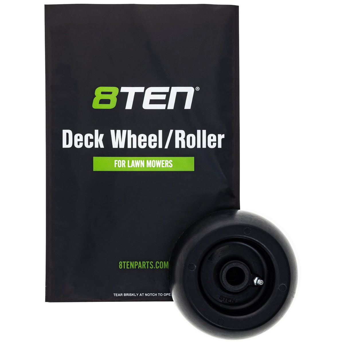 8TEN deck wheel Kubota RCK54-22BX close-up high-traction design for slopes