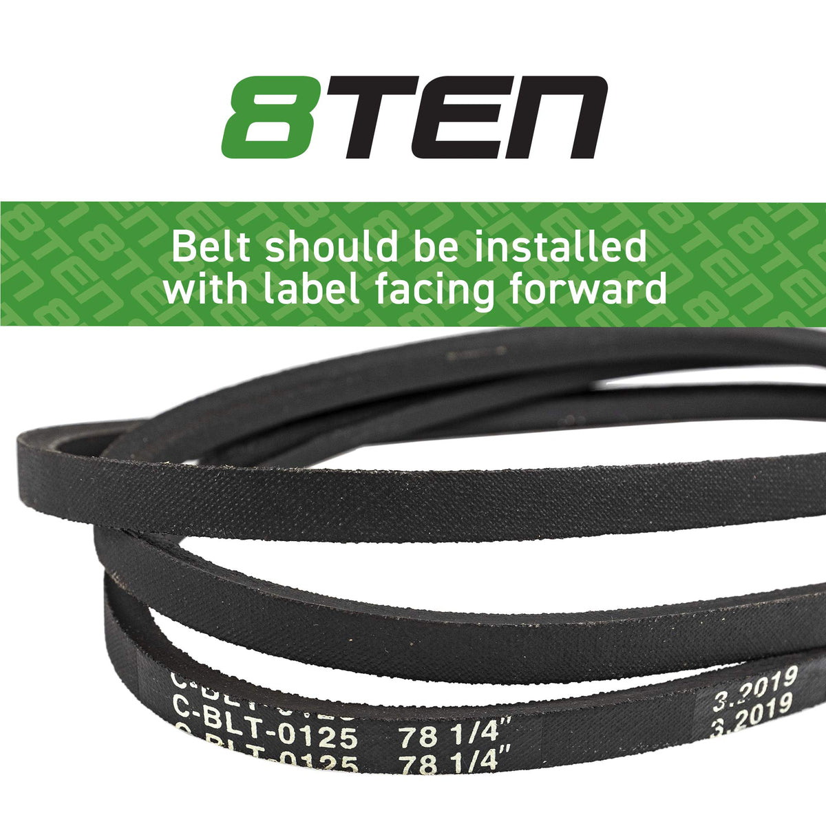 8TEN drive belt length 78.25 inches with 1/2 inch width for compatibility