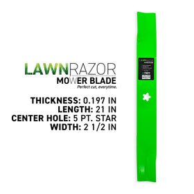 8TEN LawnRAZOR blade for Husqvarna MZ 61 fits 61 inch decks for even mowing