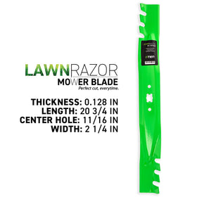 8TEN LawnRAZOR blade in hand illustrates easy installation