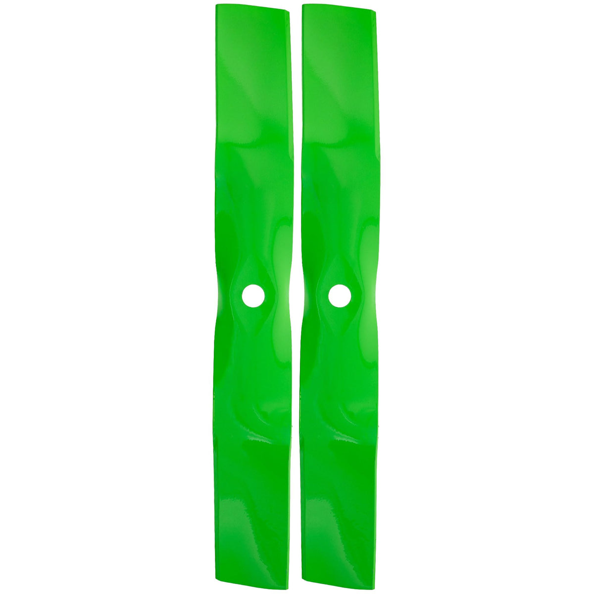 8TEN LawnRAZOR blade close-up highlighting UC22008 compatibility for John Deere 42-inch decks.