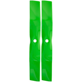 8TEN LawnRAZOR blade close-up highlighting UC22008 compatibility for John Deere 42-inch decks.