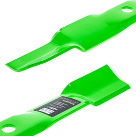 8TEN LawnRAZOR mulching-action image highlights even clippings distribution.