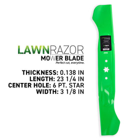 8TEN LawnRAZOR blade set for 46-inch decks provides precise alignment.