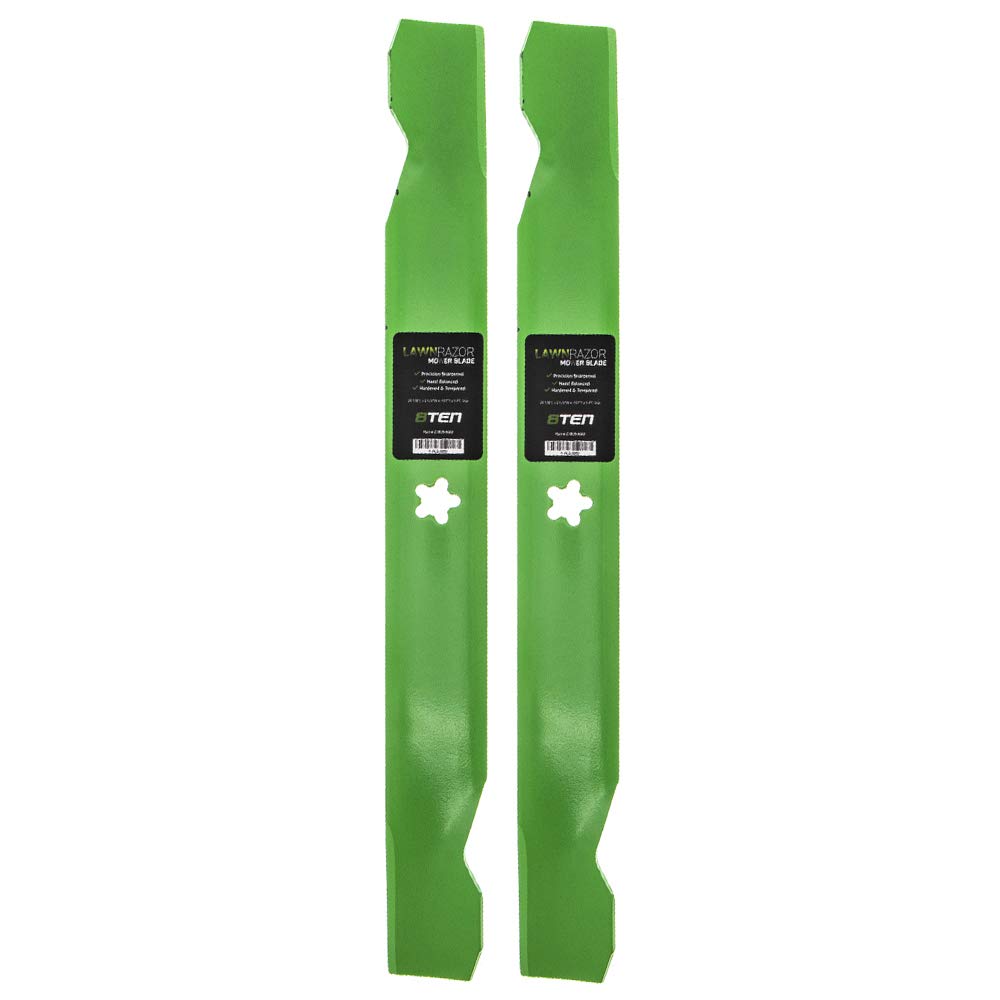 8TEN LawnRAZOR blade set in packaging, ready for a versatile 42-inch deck upgrade.