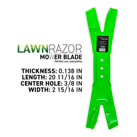 8TEN LawnRAZOR blade closeup reveals sharp edge and sturdy construction