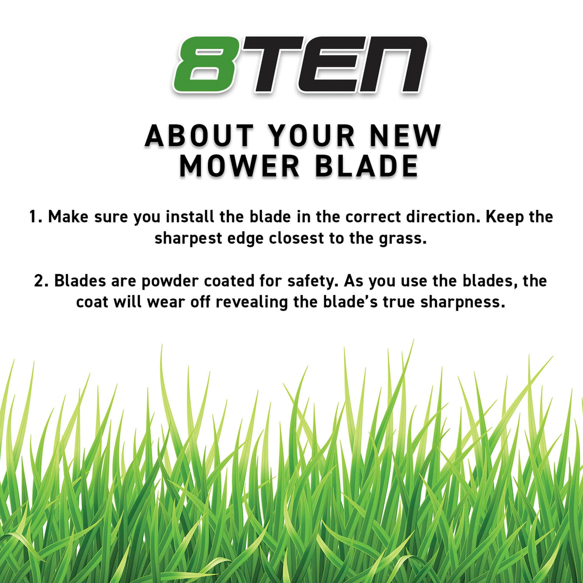 Blade performance test showing effortless mowing through thick turf.