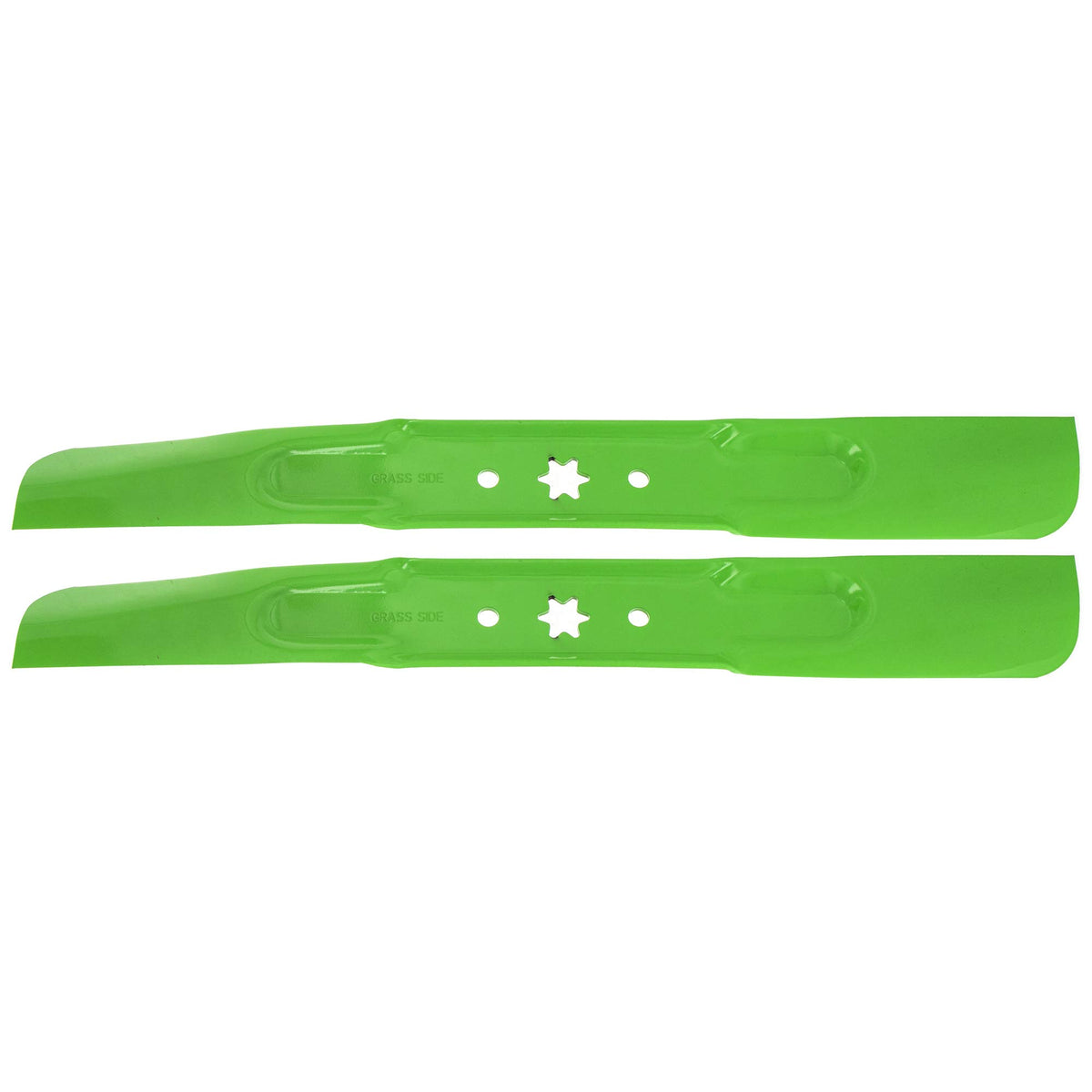 8TEN LawnRAZOR high-lift blade profile enhances lift and mulching during mowing