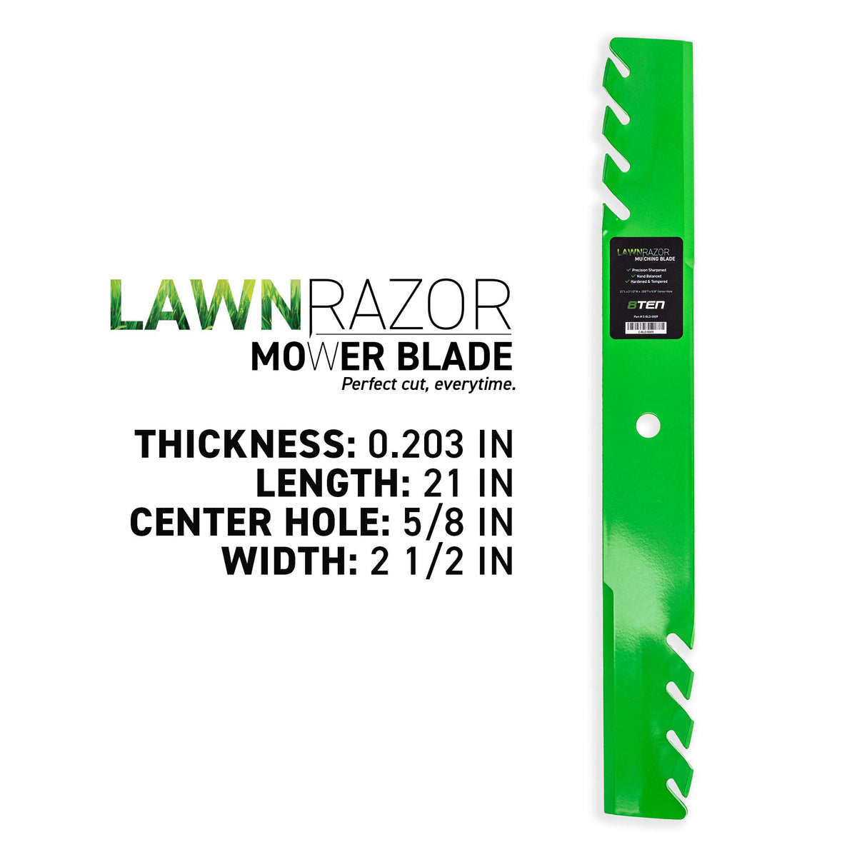 8TEN LawnRAZOR OEM compatibility list highlights broad mower compatibility.