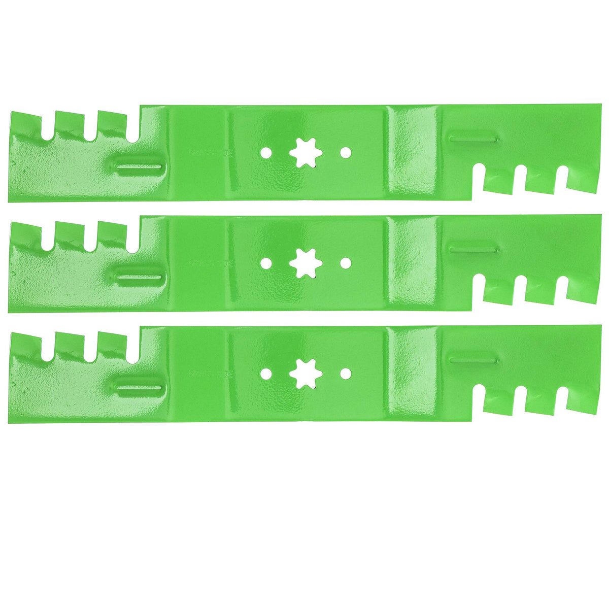 Closeup of 8TEN LawnRAZOR toothed blade teeth for precise cutting