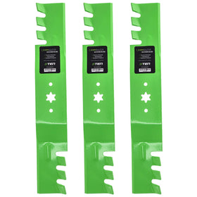 8TEN LawnRAZOR toothed blade pack front view, ready for compatible mowers and quick changes