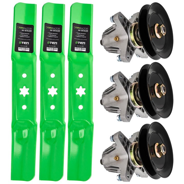 8TEN spindle high lift kit for Cub Cadet 50-inch decks enhances cutting precision