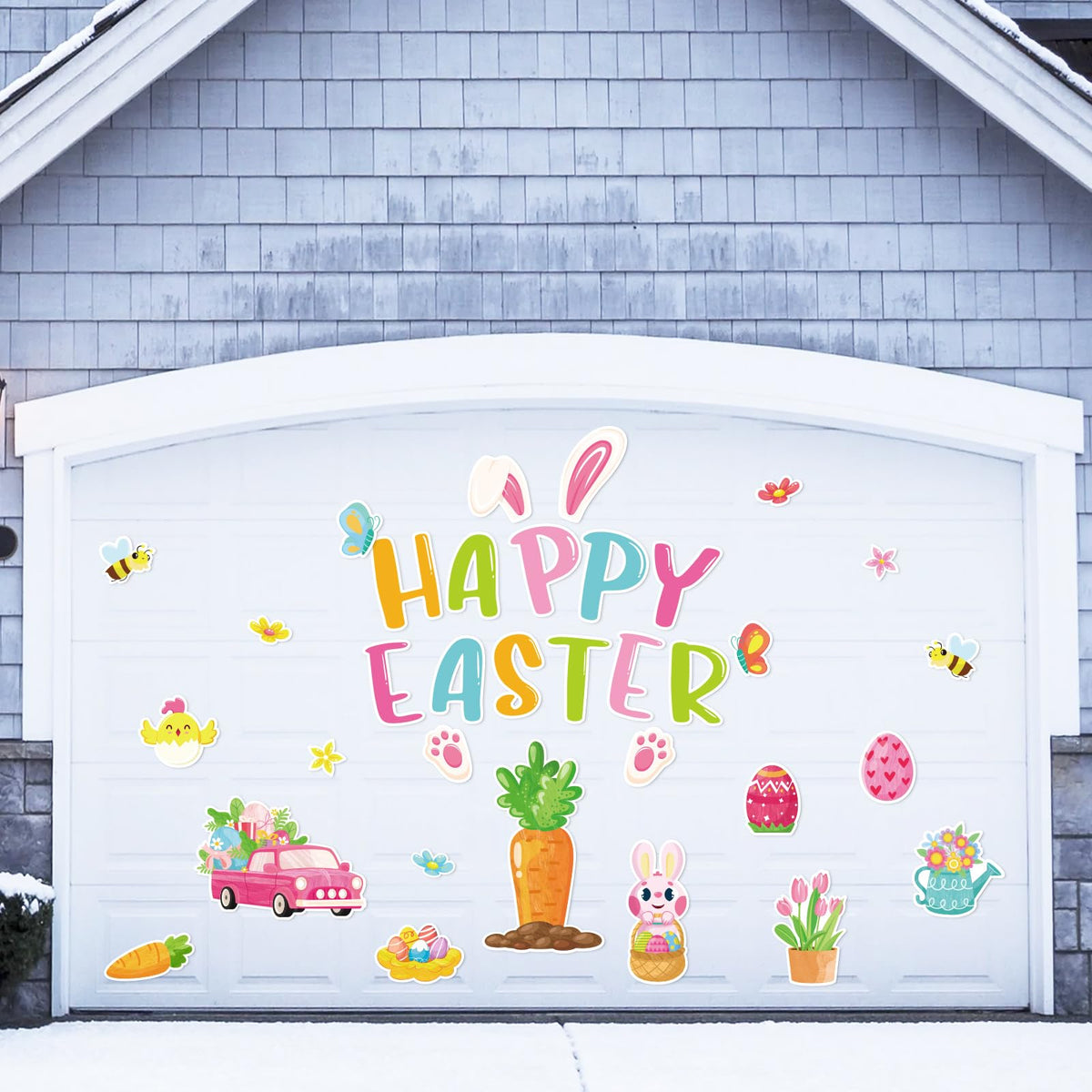 90shine Easter magnets with flowers and bunnies add seasonal charm to metal surfaces