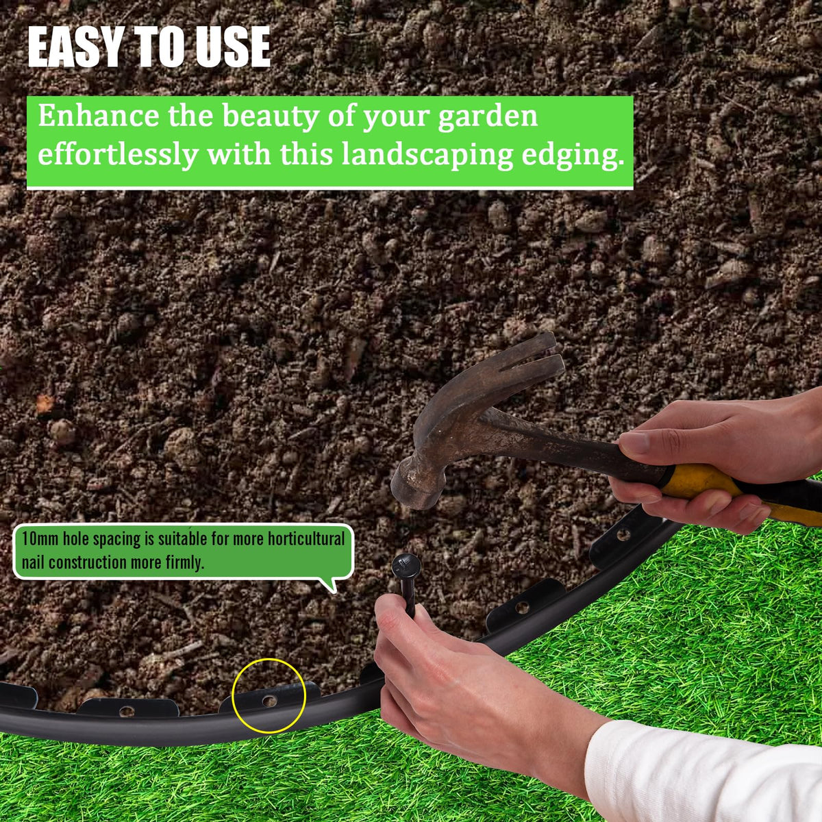 9th SHOP yard border use case showing defined lawn and pathway edges