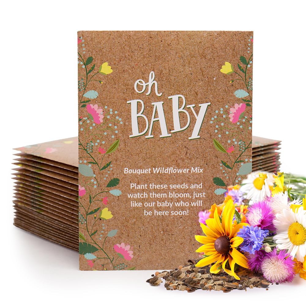Bentley Seed Co Oh Baby seed packets front view for baby shower favors and eco-friendly gifting