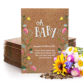 Bentley Seed Co Oh Baby seed packets front view for baby shower favors and eco-friendly gifting