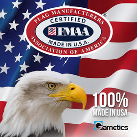 Garnetics American Flag 4x6 brass grommets for secure mounting