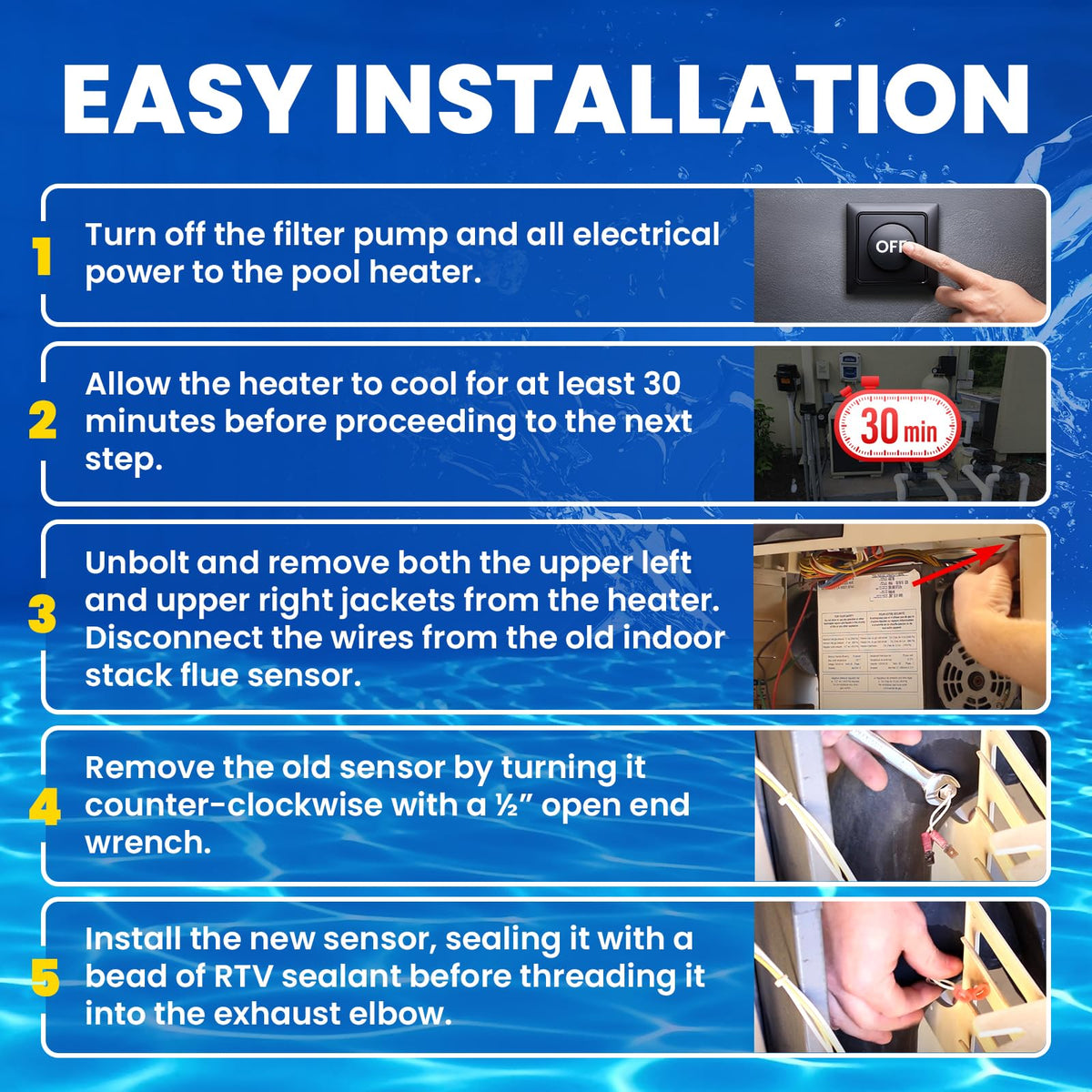 Direct replacement fits without modifications for faster service calls.