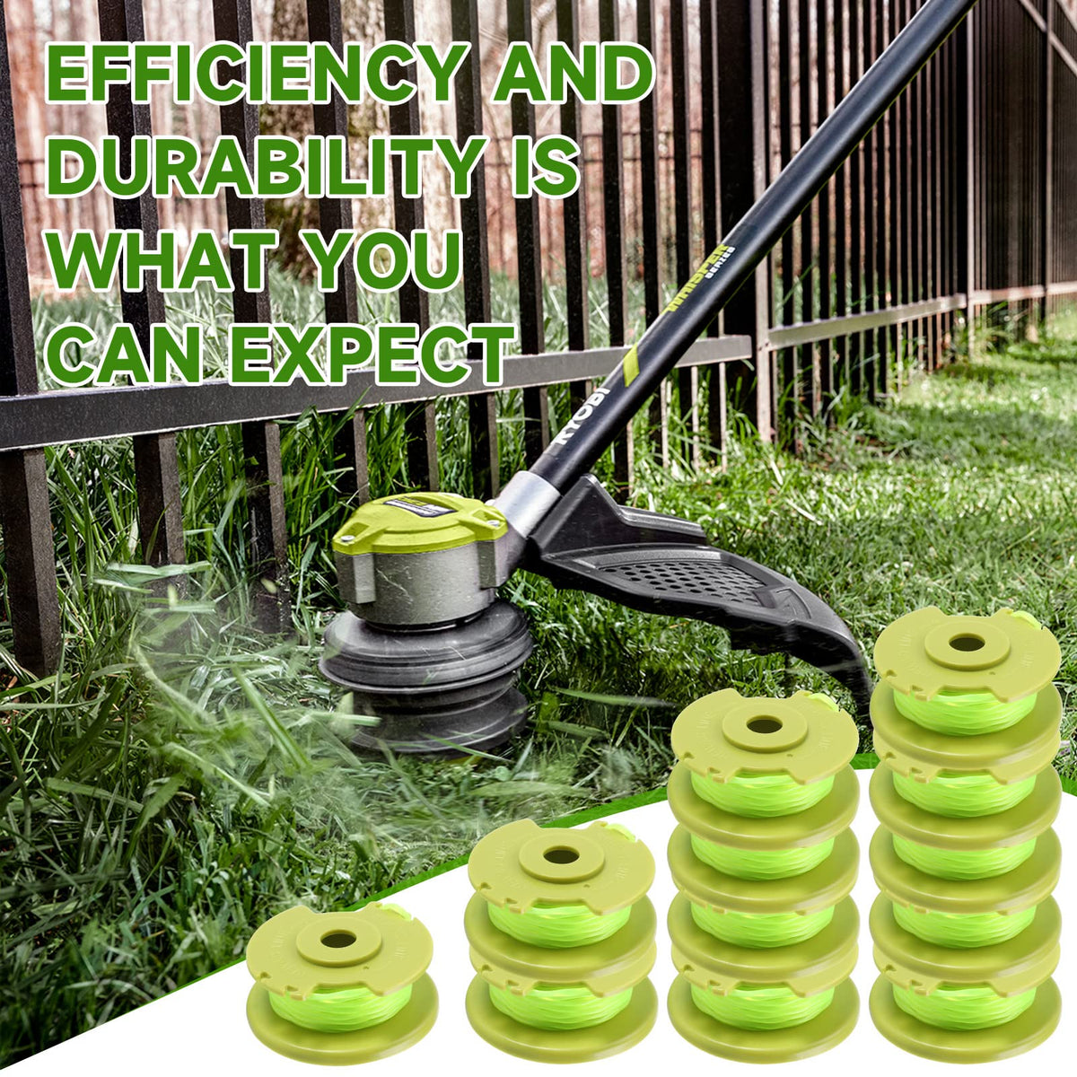 A ANLEOLIFE value-pack includes 12 spools and 2 caps for replacements