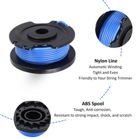 ANLEOLIFE auto-wind spool reduces setup time on compatible Greenworks trimmers.