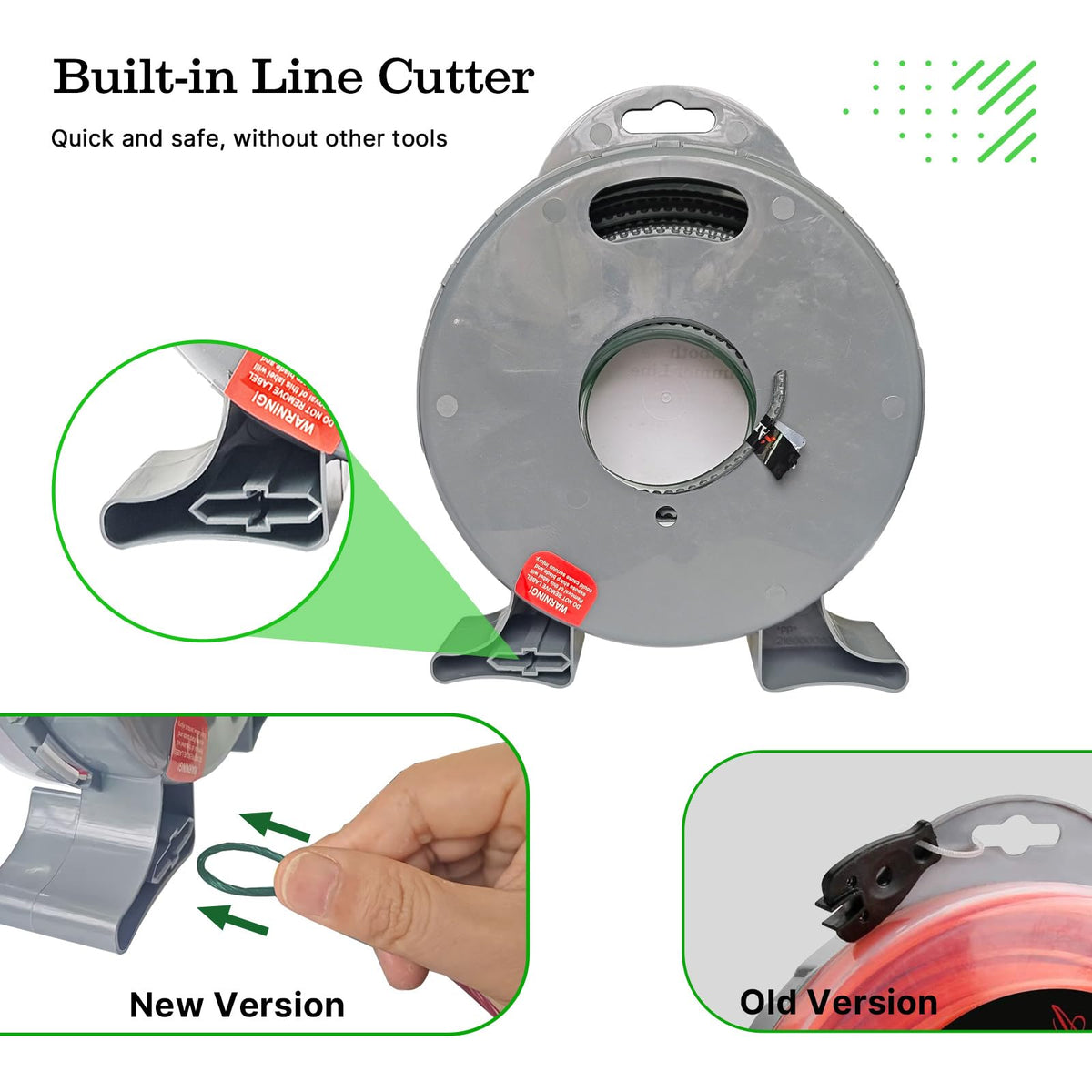 A ANLEOLIFE serrated donut line 140mil supports heavy-duty weed cutting.