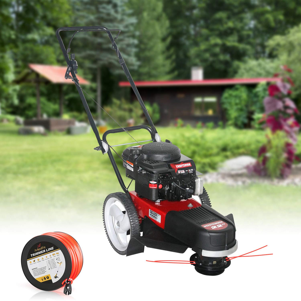 A ANLEOLIFE heavy-weed cutting action supports efficient yard work