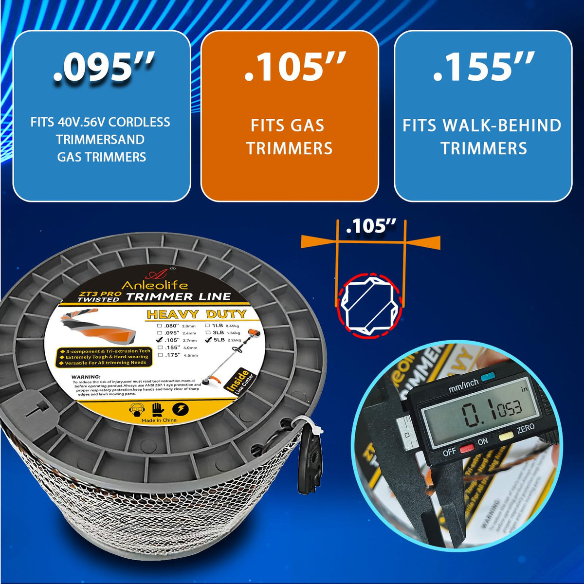 A ANLEOLIFE nylon Weed Eater line comparison for reliable yard work
