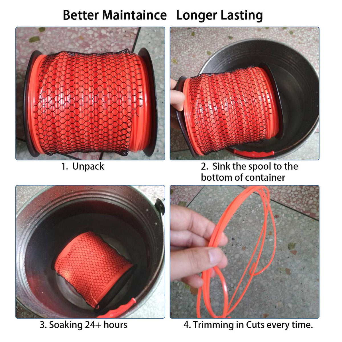 Box packaging displaying the 5-lb heavy-duty line bundle