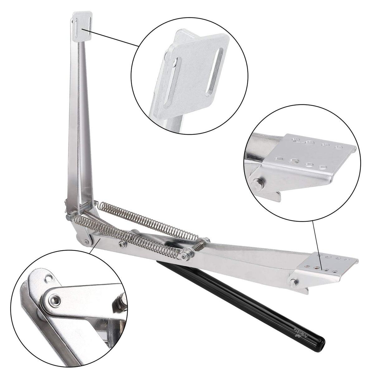 A ANLEOLIFE Vent-opener mounted on polycarbonate panel enables simple installation.