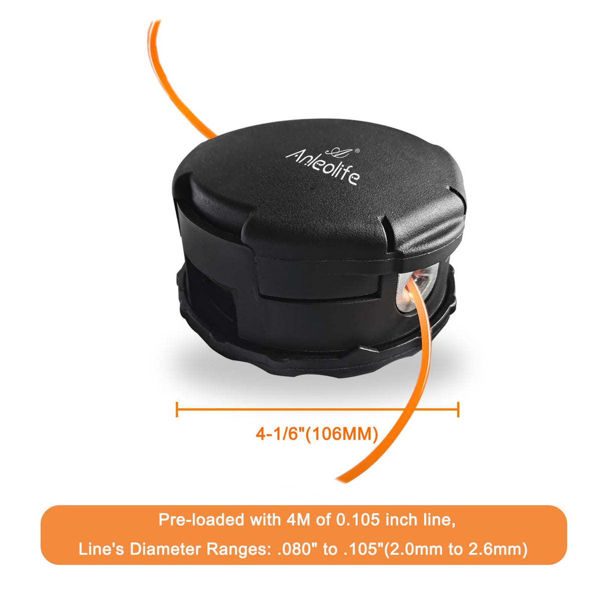 A ANLEOLIFE preloaded trimmer head with 13 ft line for quick use