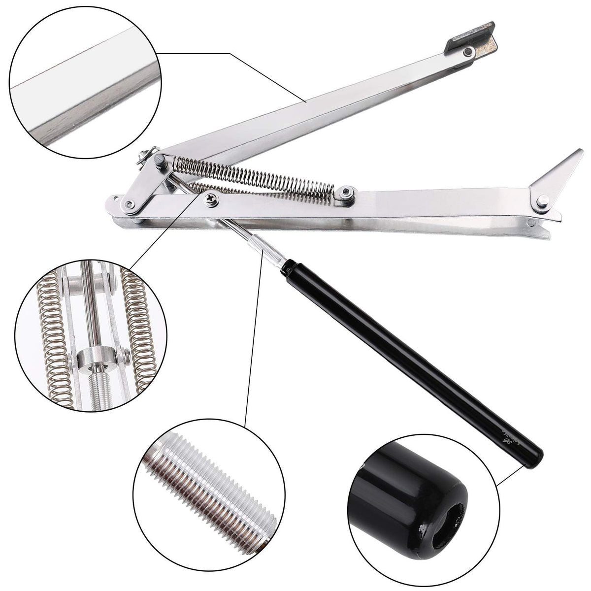 A ANLEOLIFE Vent opener on wood frame shows durable attachment options.