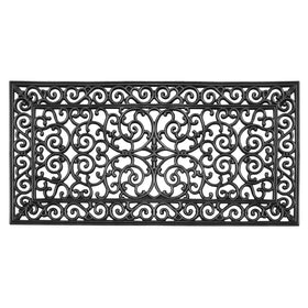 A1 Home Collections natural rubber doormat 24x48-inch for rugged outdoor use and easy cleaning.
