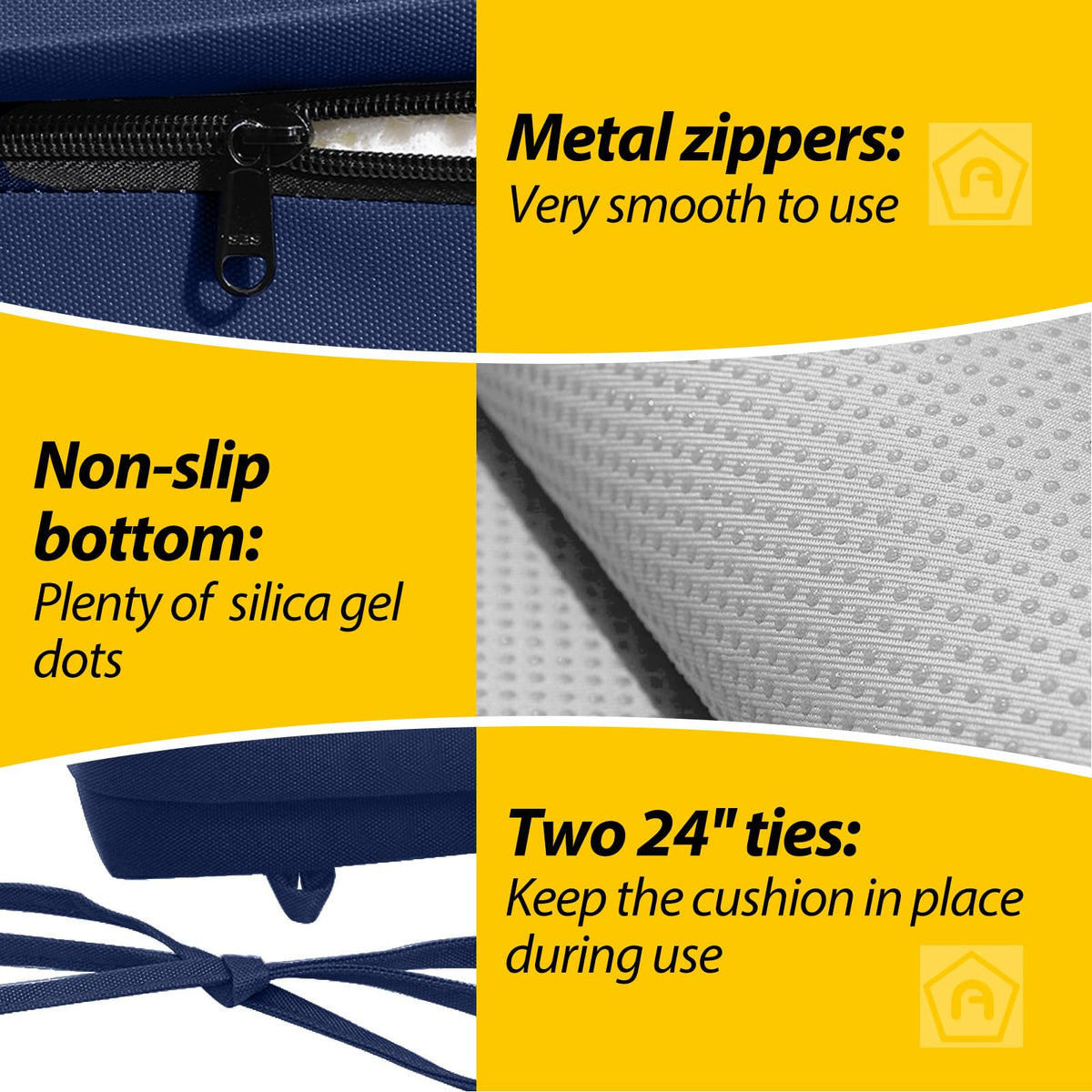AAAAAcessories cushion foam with high resilience provides soft support.